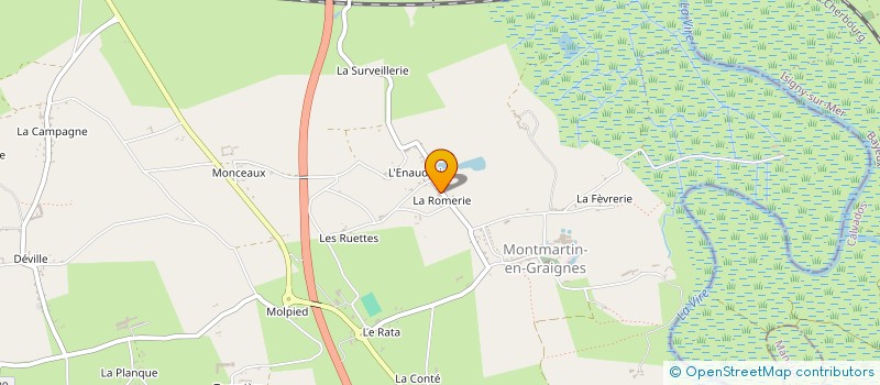 localisation de l'entreprise GROUPEMENT AGRICOLE D'EXPLOITATION EN COMMUN VAN DER VEGT à PONT-HEBERT