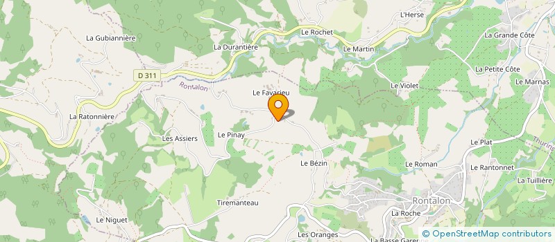 localisation de l'entreprise GROUPEMENT AGRICOLE D'EXPLOITATION EN COMMUN VERT CERISE  RONTALON