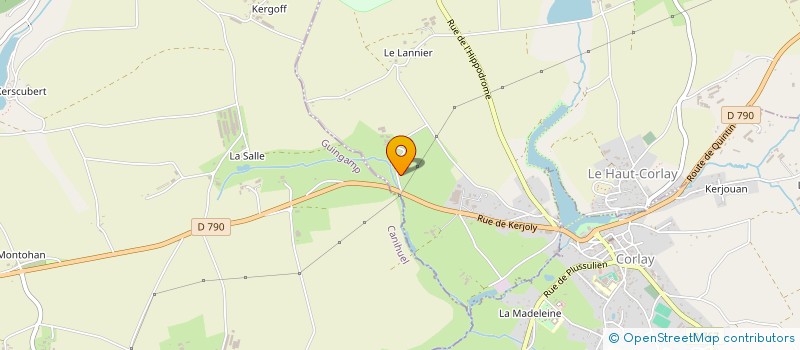 localisation de l'entreprise GROUPEMENT AGRICOLE D'EXPLOITATION EN COMMUN VERT DE LAIT à LE HAUT-CORLAY