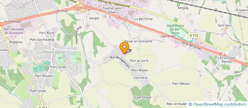 localisation de l'entreprise GROUPEMENT AGRICOLE D'EXPLOITATION EN COMUN RECONNU LOCMARIA KER  PLOUMAGOAR