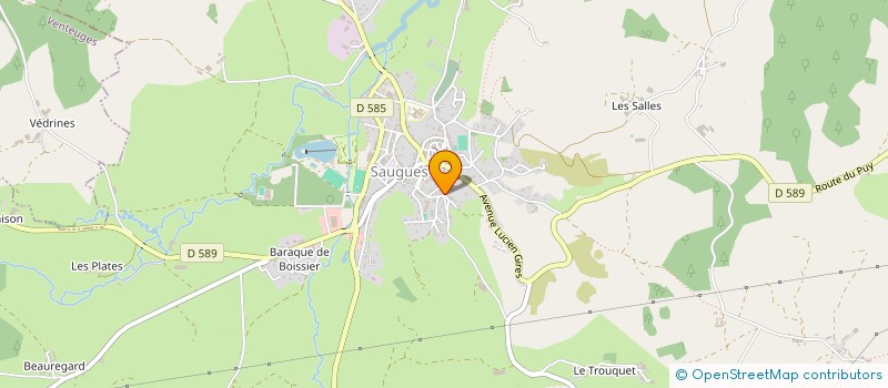 localisation de l'entreprise GROUPEMENT AGRICOLE D'EXPOITATION EN COMMUN DE PECHAMP  SAUGUES