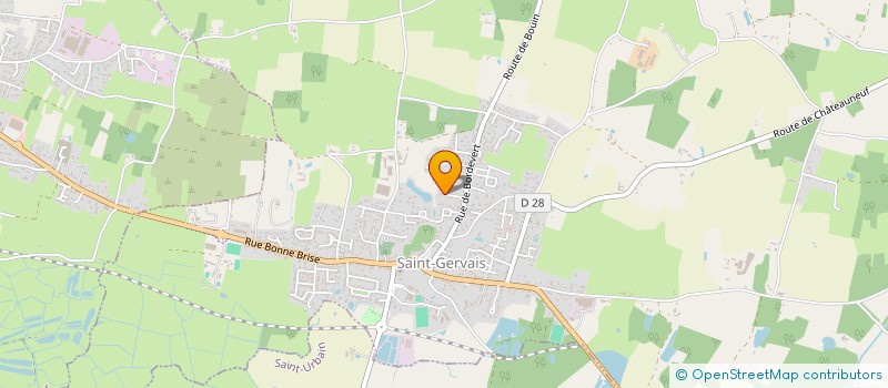 localisation de l'entreprise GROUPEMENT AGRICOLE FONCIER DU DAIN  SAINT-GERVAIS