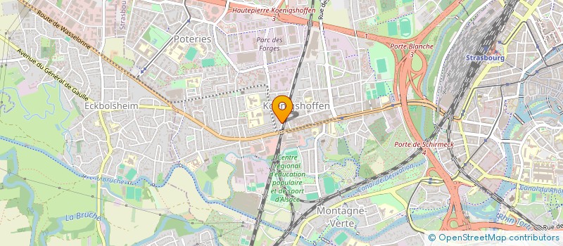 localisation de l'entreprise GROUPEMENT ALSACIEN DE CONSTRUCTION à STRASBOURG