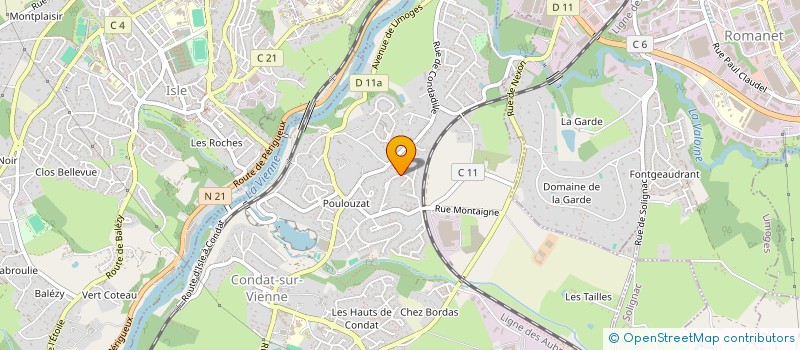localisation de l'entreprise GROUPEMENT ARTISTIQUE DU LIMOUSIN  CONDAT-SUR-VIENNE