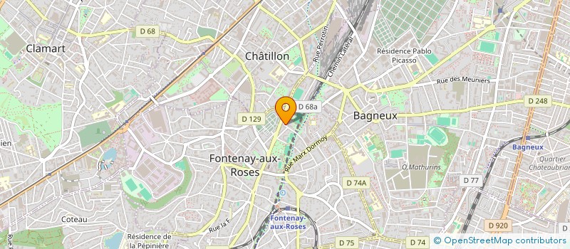 localisation de l'entreprise GROUPEMENT ARTS MARTIAUX ET AIKIDO à FONTENAY-AUX-ROSES