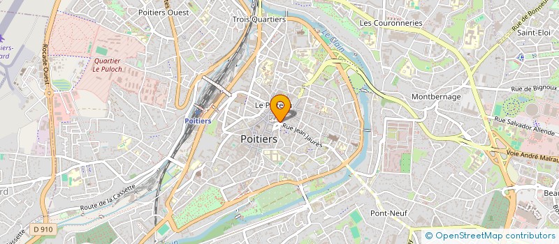 localisation de l'entreprise GROUPEMENT ASSOCIATIONS COMMERCANTS POIT à POITIERS