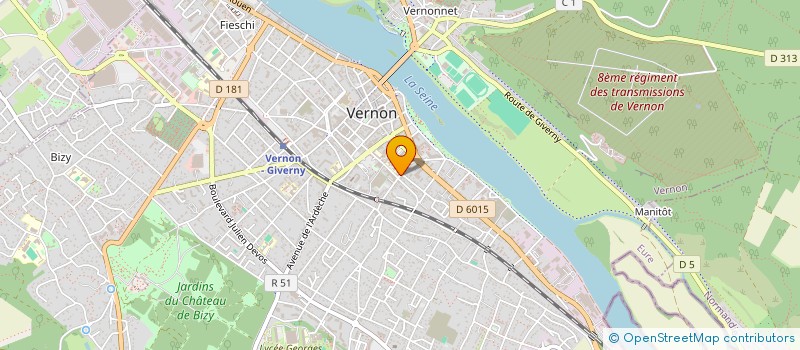 localisation de l'entreprise GROUPEMENT ATHLETIQUE DES PORTES DE L EURE  VERNON