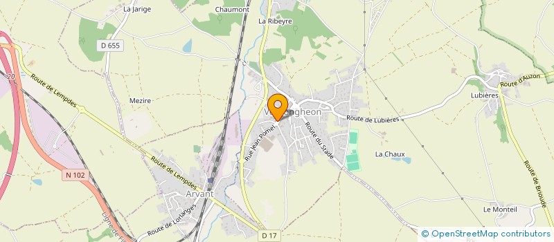 localisation de l'entreprise GROUPEMENT AV2A (ARVANT VERGONGHEON AUZON AZERAT) à VERGONGHEON