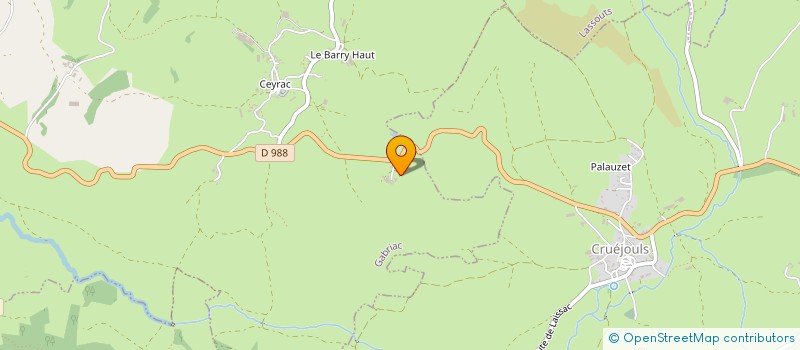 localisation de l'entreprise GROUPEMENT AVEYRONNAIS DES PILOTES D ULM  BOZOULS