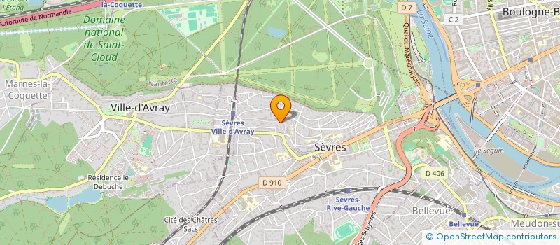 localisation de l'entreprise GROUPEMENT CATHOLIQUE DES PARENTS ET ANIMATEURS DE L'AUMONERIE DES LYCEES ET COLLEGES DE SEVRES ET VILLE D'AVRAY à SEVRES