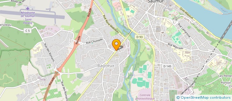 localisation de l'entreprise GROUPEMENT COMMERCANTS ARTISANTS BAGNEUX  SAUMUR