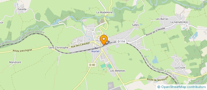 localisation de l'entreprise GROUPEMENT CULTURE LOISIRS D HURIEL  HURIEL