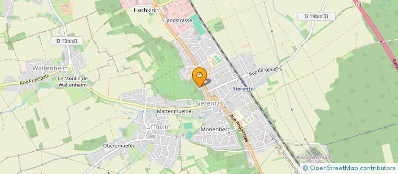 localisation de l'entreprise GROUPEMENT D ACHAT DE PEINTURES   GAP 68  SIERENTZ