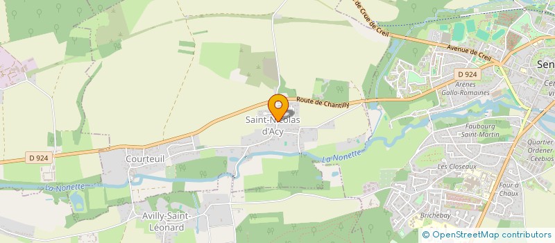 localisation de l'entreprise GROUPEMENT D'ACHAT DU COLLEGE DE SENLIS - FONTAINE DES PRES  COURTEUIL