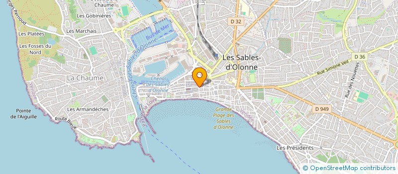 localisation de l'entreprise GROUPEMENT D'ACHATS COIFFEURS INDEPENDANTS GRAND OUEST à LES SABLES D'OLONNE