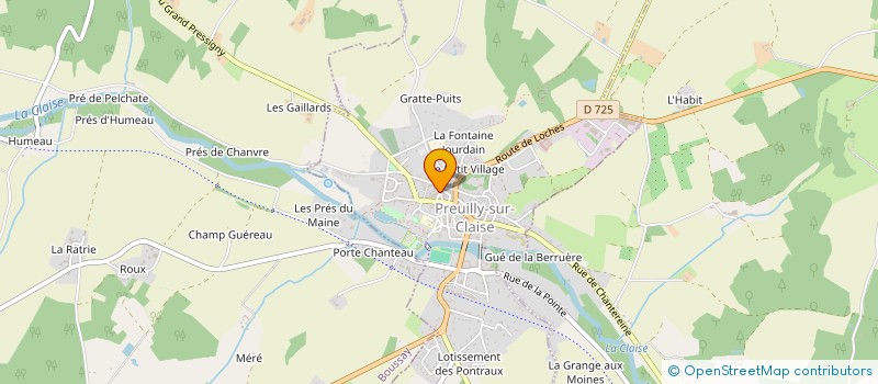 localisation de l'entreprise GROUPEMENT D'ACTIVITES MULTIPLES D'ACTIONS COMMERCIALES ET ARTISANALES  PREUILLY-SUR-CLAISE