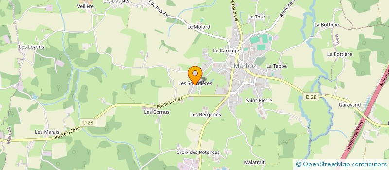 localisation de l'entreprise GROUPEMENT D'EMPLOYEUR BRESSE REVERMON TENNIS  MARBOZ