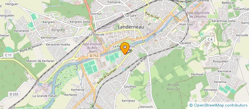 localisation de l'entreprise GROUPEMENT D'EMPLOYEUR DE L'ELORN LEON JUDO 29 à LANDERNEAU