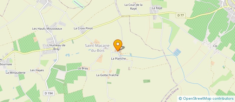 localisation de l'entreprise GROUPEMENT D EMPLOYEUR DES PLANTES à SAINT-MACAIRE-DU-BOIS
