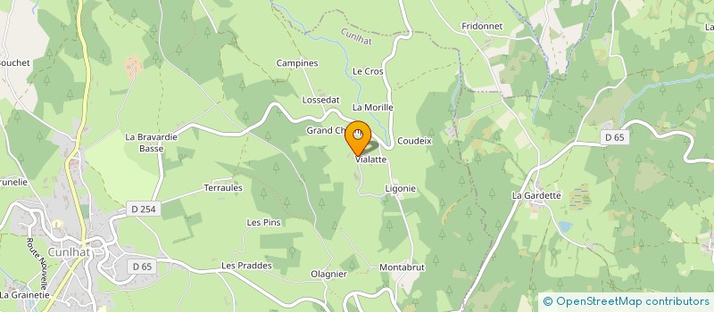 localisation de l'entreprise GROUPEMENT D EMPLOYEUR DU PETIT CH  CUNLHAT