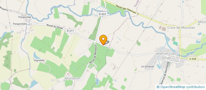localisation de l'entreprise GROUPEMENT D'EMPLOYEUR PRUNIDROPT  MONTETON