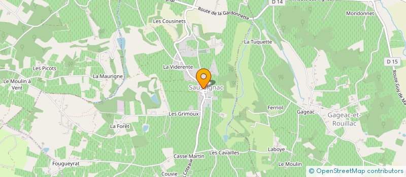 localisation de l'entreprise GROUPEMENT D'EMPLOYEURS  RAZAC-DE-SAUSSIGNAC