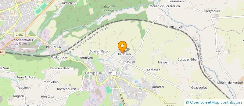 localisation de l'entreprise GROUPEMENT D'EMPLOYEURS ABGRALL  LAMPAUL-GUIMILIAU