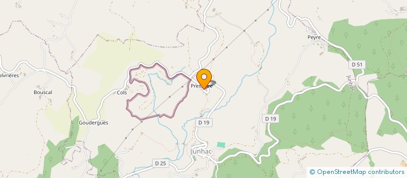 localisation de l'entreprise GROUPEMENT D'EMPLOYEURS AGRICOLES DE LA VALLEE D'AUZE à JUNHAC