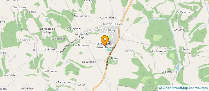 localisation de l'entreprise GROUPEMENT D'EMPLOYEURS AGRICOLES L'ENVOL  BERTRIC-BUREE