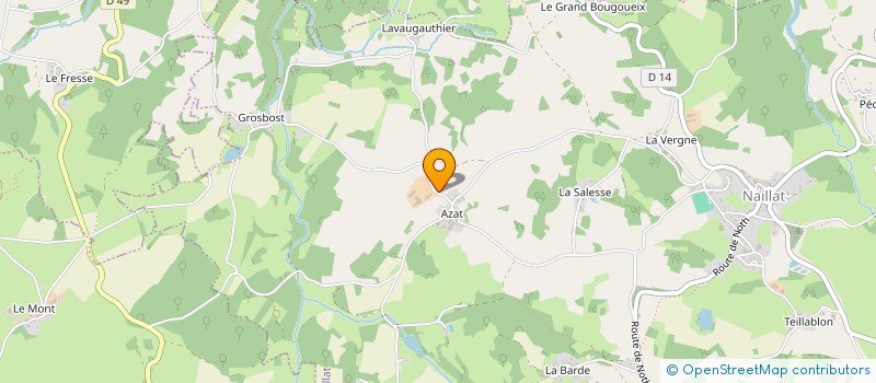 localisation de l'entreprise GROUPEMENT D'EMPLOYEURS AGRIRECOLTES à NAILLAT