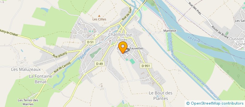 localisation de l'entreprise GROUPEMENT D EMPLOYEURS ALOUETTES 2 à CHATILLON-SUR-LOIRE