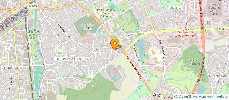 localisation de l'entreprise GROUPEMENT D'EMPLOYEURS BTP LORRAINE  METZ