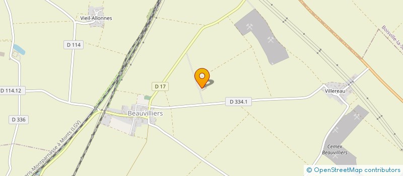 localisation de l'entreprise GROUPEMENT D'EMPLOYEURS C3M  BEAUVILLIERS