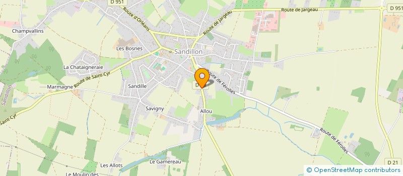 localisation de l'entreprise GROUPEMENT D'EMPLOYEURS D'ALLOU à SANDILLON