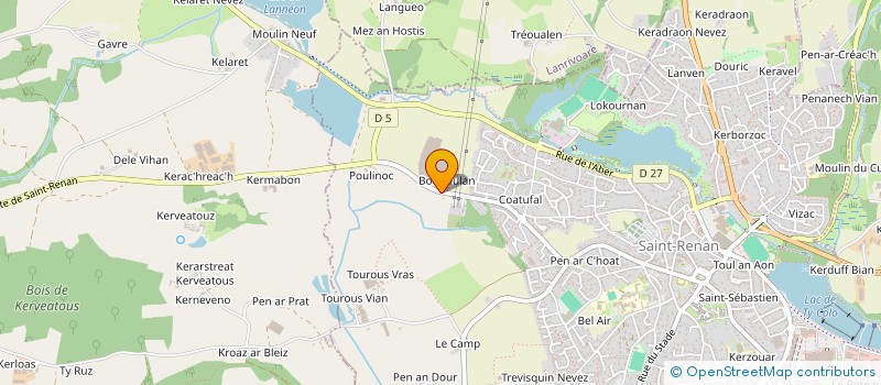 localisation de l'entreprise GROUPEMENT D'EMPLOYEURS DE BOUDOULAND à SAINT RENAN