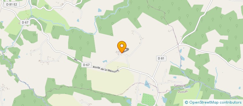 localisation de l'entreprise GROUPEMENT D'EMPLOYEURS DE CHAMPLAUDY à SARRAZAC