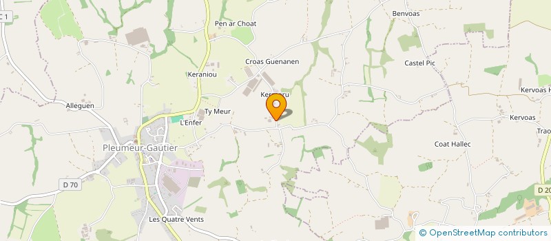 localisation de l'entreprise GROUPEMENT D'EMPLOYEURS DE KERAVREZ  PLEUMEUR-GAUTIER