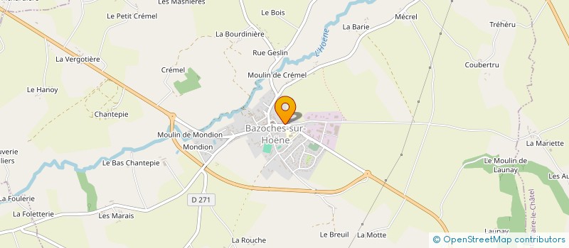 localisation de l'entreprise GROUPEMENT D'EMPLOYEURS DE L'HOENE à BAZOCHES-SUR-HOENE