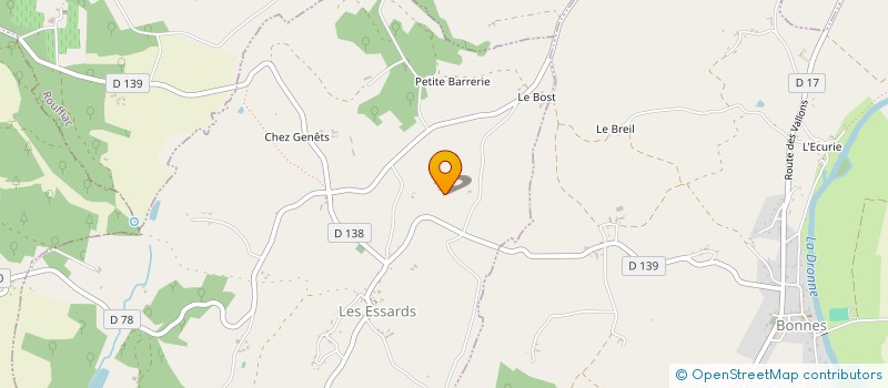 localisation de l'entreprise GROUPEMENT D'EMPLOYEURS DE LA DRONN à LES ESSARDS