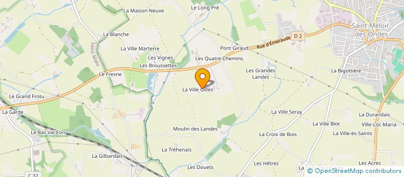 localisation de l'entreprise GROUPEMENT D'EMPLOYEURS DE LA VILLE GILLES  SAINT-MELOIR-DES-ONDES