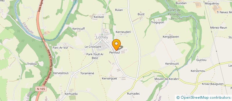 localisation de l'entreprise GROUPEMENT D'EMPLOYEURS DE PENFOUL  LOTHEY