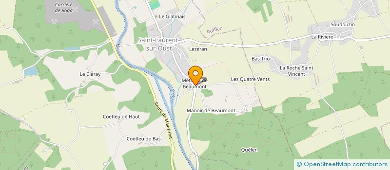 localisation de l'entreprise GROUPEMENT D'EMPLOYEURS DEFONTAINE  SAINT-LAURENT-SUR-OUST