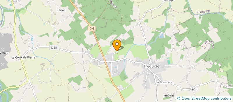 localisation de l'entreprise GROUPEMENT D'EMPLOYEURS DES 4 VENTS  TREGUIDEL