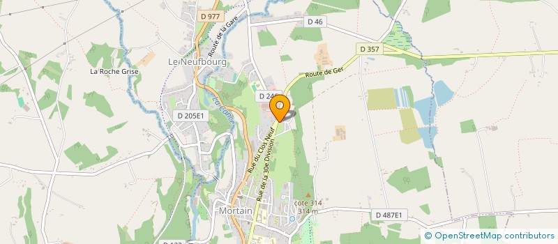 localisation de l'entreprise GROUPEMENT D'EMPLOYEURS DES AMBULANCIERS DU MORTAINAIS  MORTAIN-BOCAGE