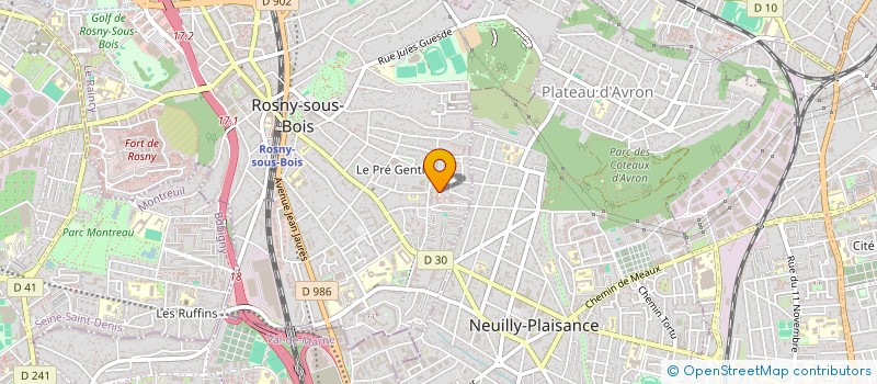 localisation de l'entreprise GROUPEMENT D'EMPLOYEURS DES CENTRES SOCIAUX DE SEINE-SAINT-DENIS à ROSNY-SOUS-BOIS