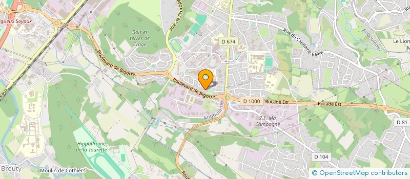 localisation de l'entreprise GROUPEMENT D EMPLOYEURS DES CHAUMES à ANGOULEME