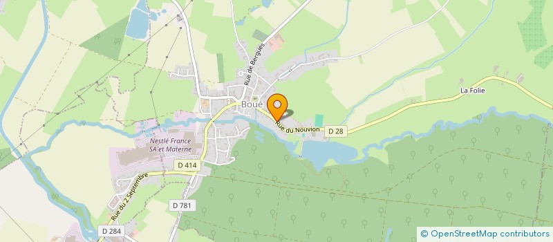 localisation de l'entreprise GROUPEMENT D'EMPLOYEURS DES CLUBS DE TENNIS DE LA THIERACHE  BOUE