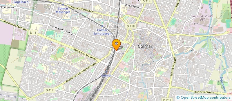 localisation de l'entreprise GROUPEMENT D'EMPLOYEURS DES PROFESSIONS DU SPORT ET DE L'ANIMATION  COLMAR