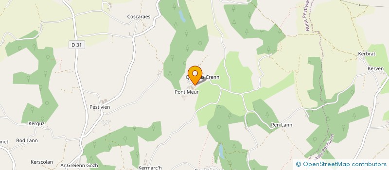 localisation de l'entreprise GROUPEMENT D'EMPLOYEURS DES TREFLES  BULAT-PESTIVIEN