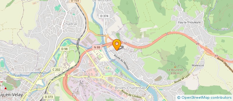 localisation de l'entreprise GROUPEMENT D'EMPLOYEURS DOJO 43  BRIVES-CHARENSAC